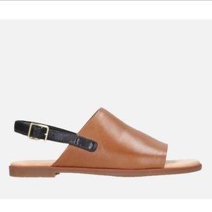 Bay Jasmine Tan Leather Slingback Sandals Size 9.5